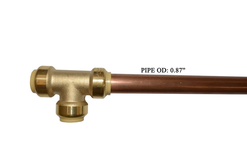 HQMPC Pex fitting 3/4" Push Fit Plumbing Tee, Pex Fititng Push-to-Connect Plumbing Fittings, PEX, CPVC, No Pb (2PCS, 3/4 Inch) - Image 4